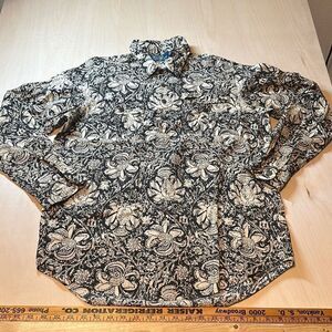 Vintage Y2K Polo Ralph Lauren Floral Hawaiian 1/4 button up Long sleeve size L